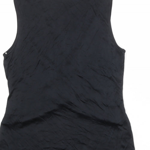 Monsoon Womens Black Viscose Basic Tank Size 18 V-Neck