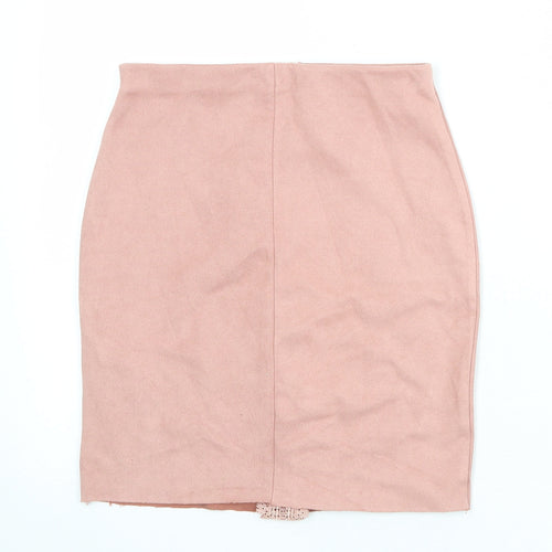 Missguided Womens Pink Polyester Straight & Pencil Skirt Size 6