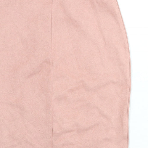 Missguided Womens Pink Polyester Straight & Pencil Skirt Size 6