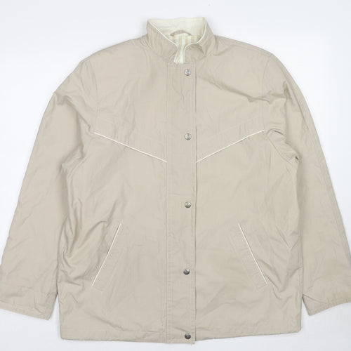 St Michael Womens Beige Jacket Size 16 Zip