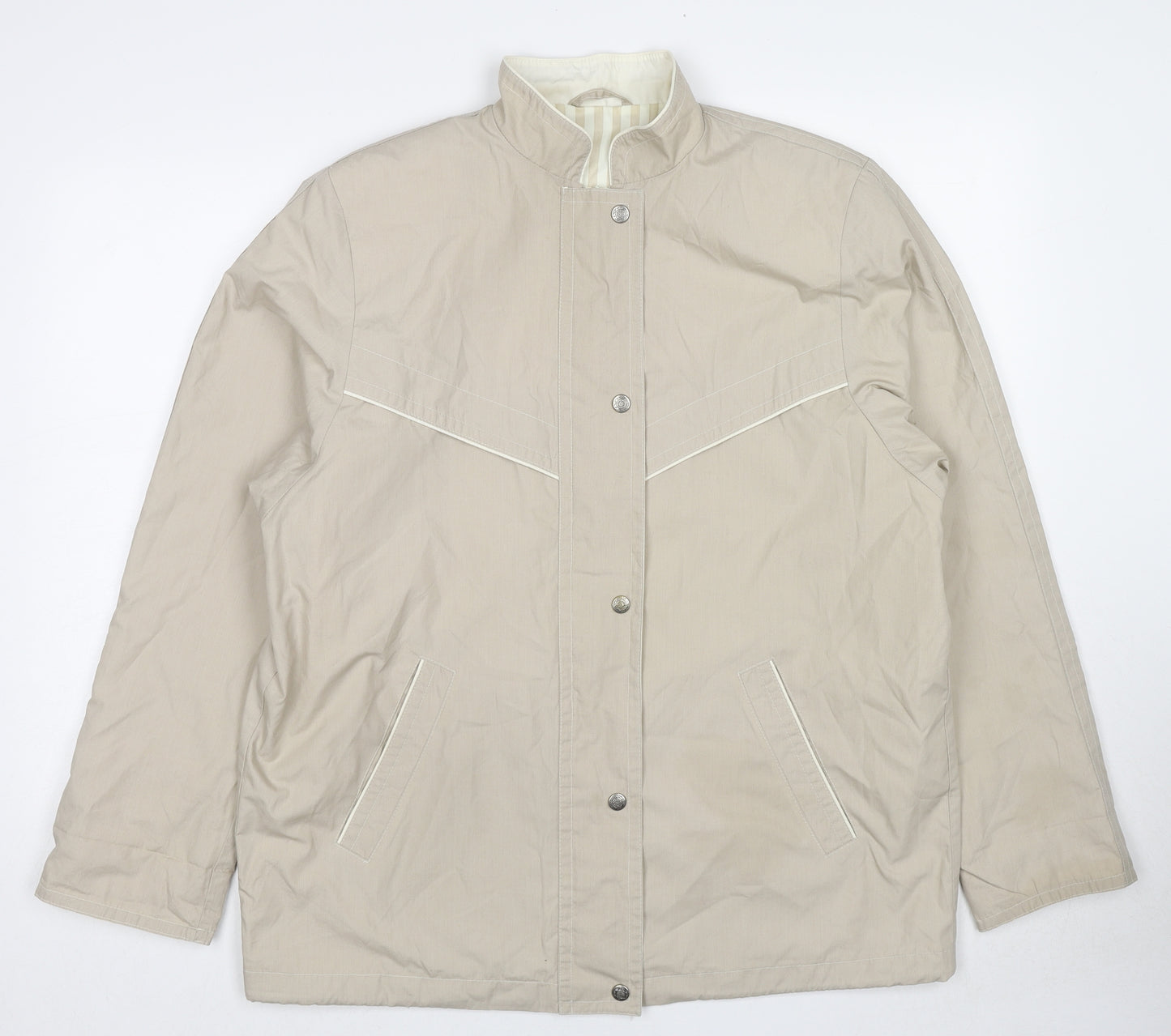 St Michael Womens Beige Jacket Size 16 Zip