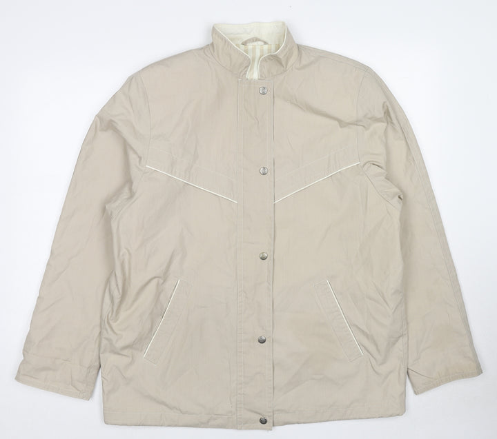 St Michael Womens Beige Jacket Size 16 Zip
