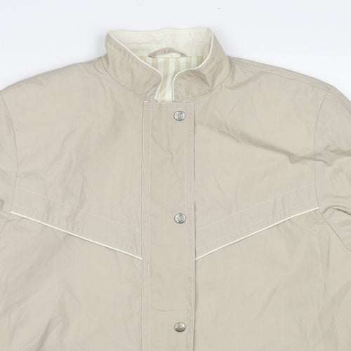 St Michael Womens Beige Jacket Size 16 Zip