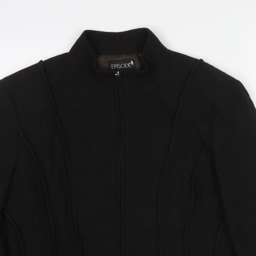 Episode Womens Black Jacket Size 14 Zip