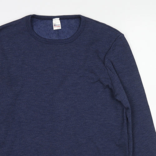 Damart Womens Blue Acrylic Pullover Sweatshirt Size L Pullover