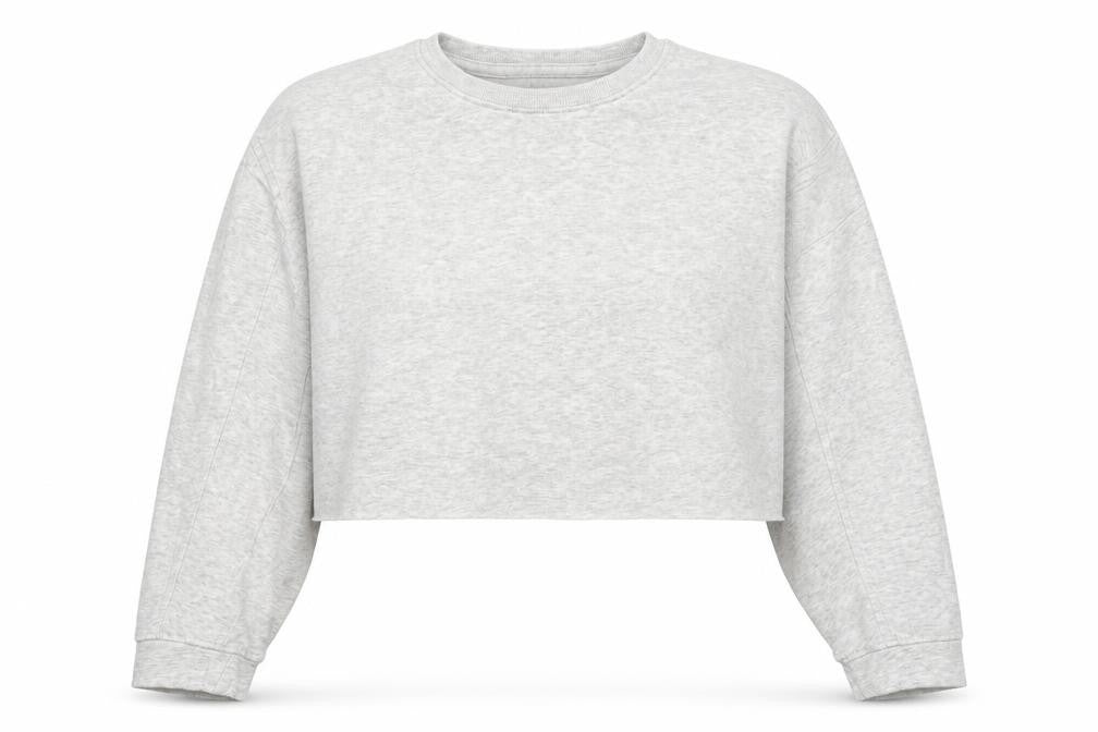 Front view of Zara women’s grey polyester pullover sweatshirt, size L, pullover