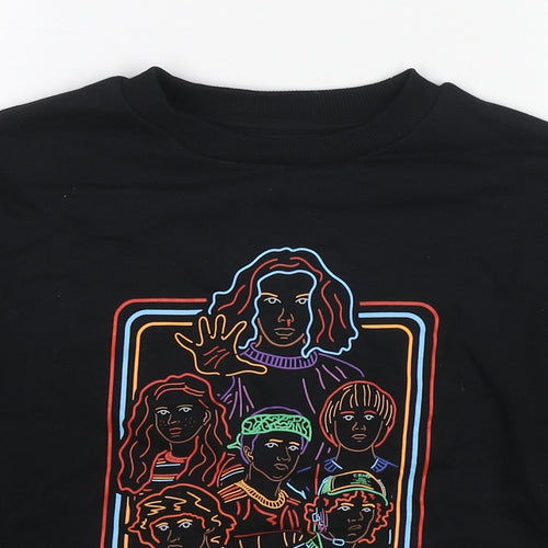 Netflix Boys Black Polyester Pullover Sweatshirt Size 7-8 Years Pullover - Stranger Things