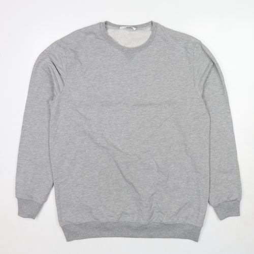Hann Brooks Womens Grey Cotton Pullover Sweatshirt Size 2XL Pullover