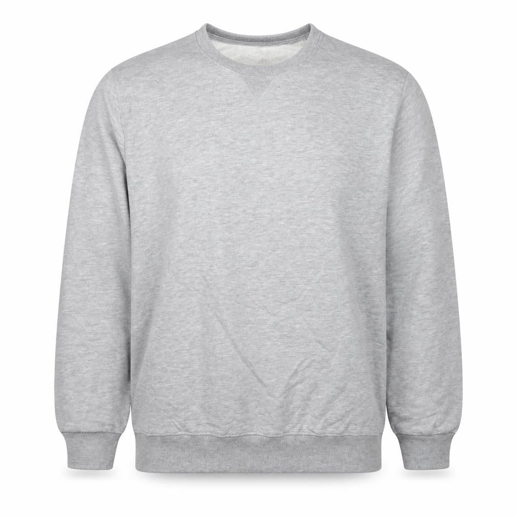 Front view of Hann Brooks women’s grey cotton pullover sweatshirt, size 2XL, pullover