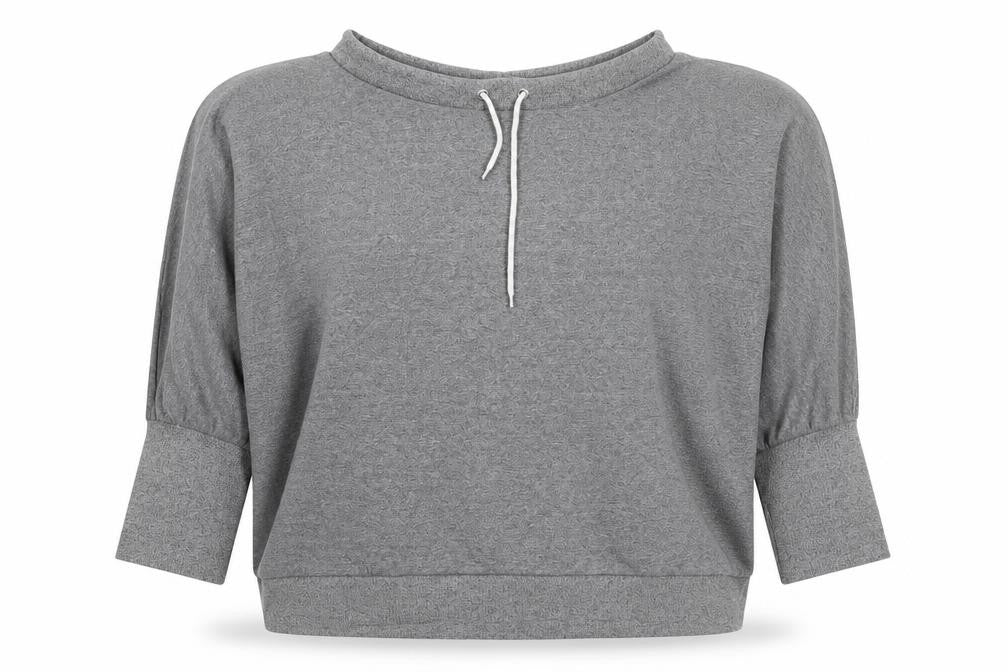 Front view of Capsule women’s grey cotton pullover sweatshirt, size UK 18, pullover