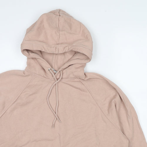 H&M Womens Beige Cotton Pullover Hoodie Size M Pullover