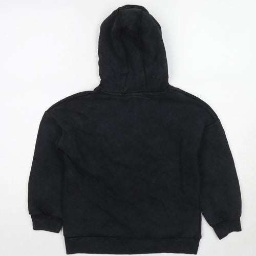 Netflix Girls Black Cotton Pullover Hoodie Size 8-9 Years Pullover - Stranger Things