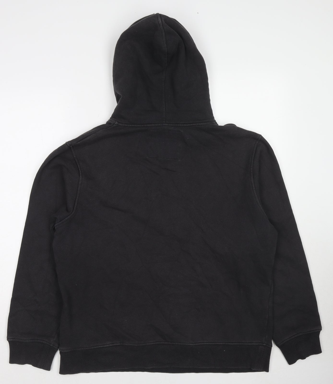 RESERVED Mens Black Cotton Pullover Hoodie Size XL