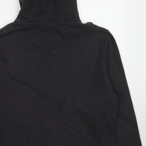 RESERVED Mens Black Cotton Pullover Hoodie Size XL