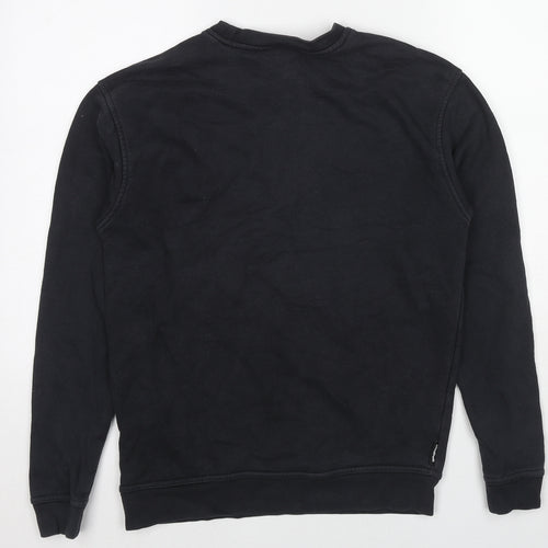 Reebok Mens Black Cotton Pullover Sweatshirt Size XS