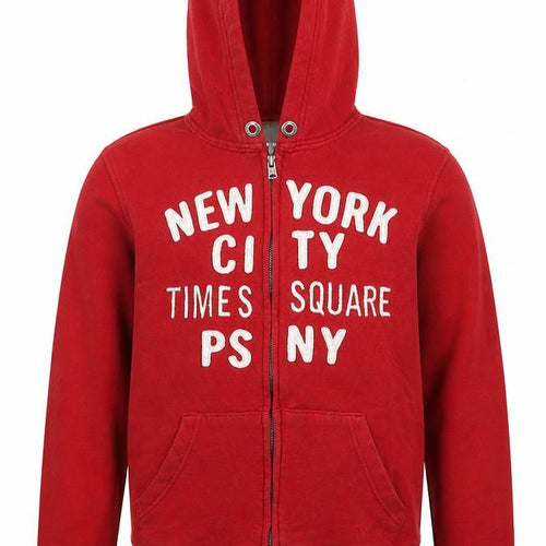 Aeropostale Boys Red Cotton Full Zip Hoodie Size 10 Years Zip - New York City