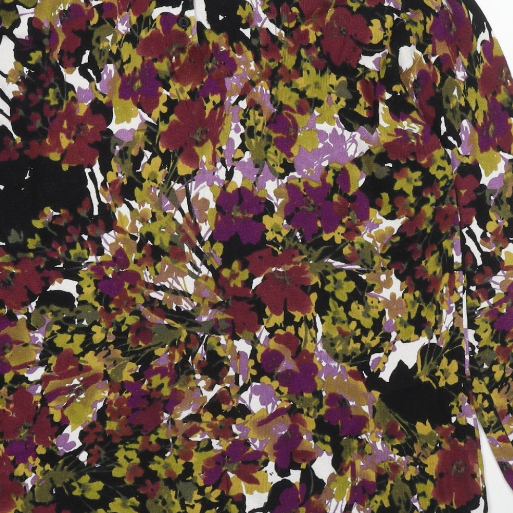 Mercer & Madison Womens Multicoloured Round Neck Floral Cotton Pullover Jumper Size M