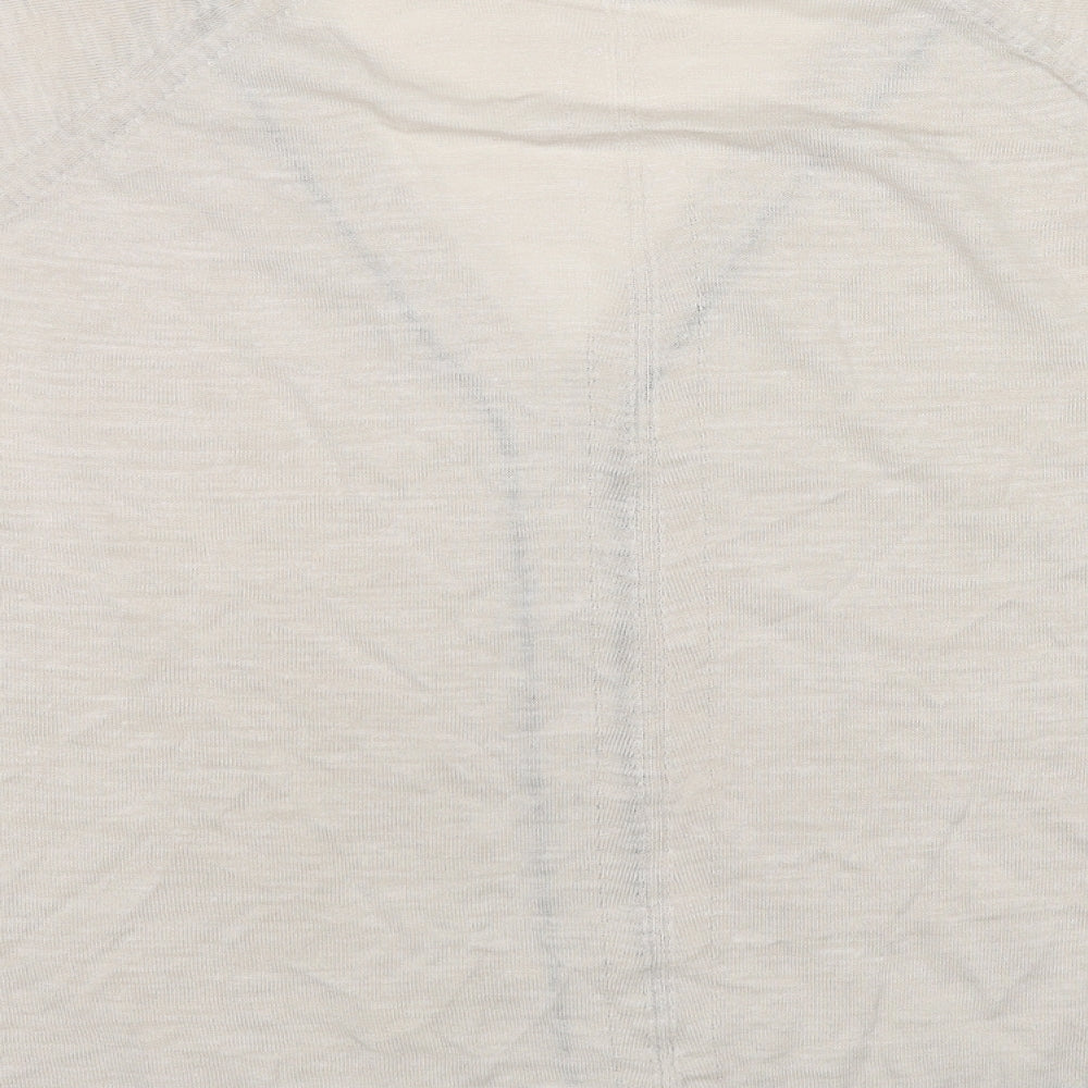NEXT Womens Beige V-Neck Acrylic Cardigan Jumper Size XL