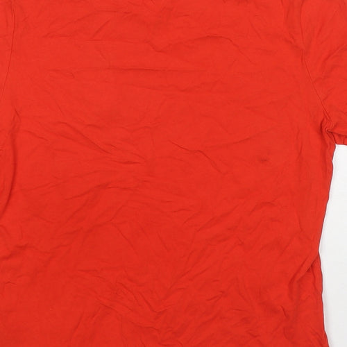 H&M Womens Red Cotton Basic T-Shirt Size S Round Neck - Sunshine Days