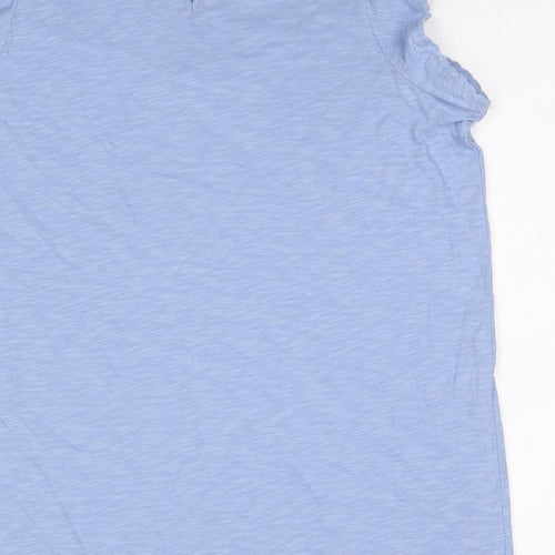 Marks and Spencer Womens Blue Cotton Basic Tank Size 18 Round Neck