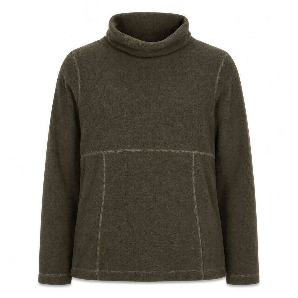 Front view of Think Pink women’s grey polyester pullover sweatshirt, size S, pullover