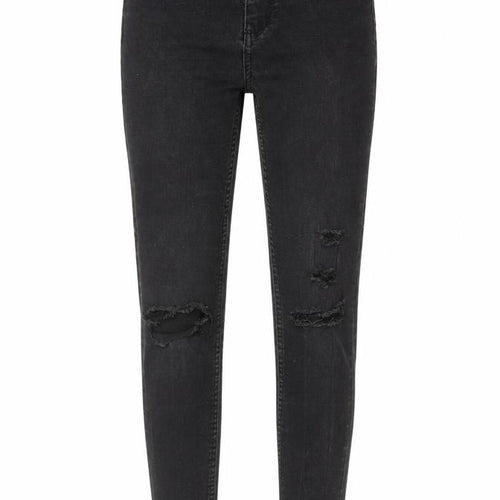 New Look Womens Black Cotton Skinny Jeans Size 8 Regular Zip