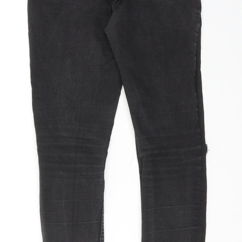 New Look Womens Black Cotton Skinny Jeans Size 8 Regular Zip