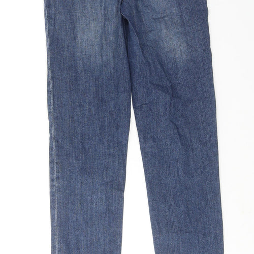 Zara Womens Blue Cotton Skinny Jeans Size 8 Regular Zip