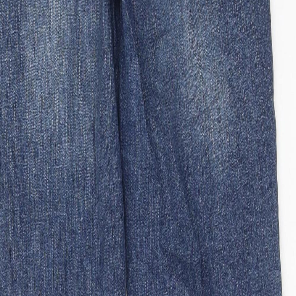 Zara Womens Blue Cotton Skinny Jeans Size 8 Regular Zip