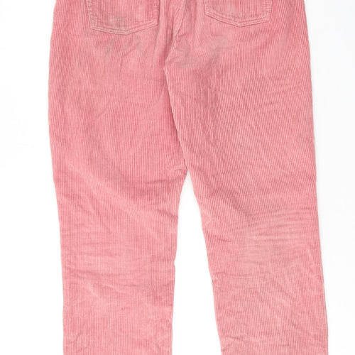 Miss Selfridge Womens Pink Cotton Trousers Size 12 Regular Zip