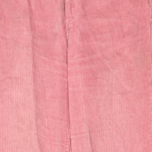 Miss Selfridge Womens Pink Cotton Trousers Size 12 Regular Zip