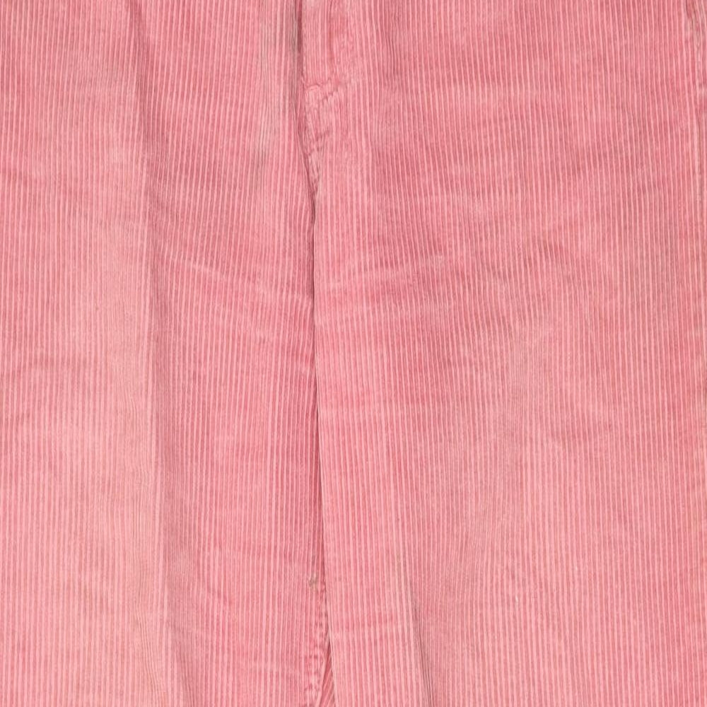 Miss Selfridge Womens Pink Cotton Trousers Size 12 Regular Zip