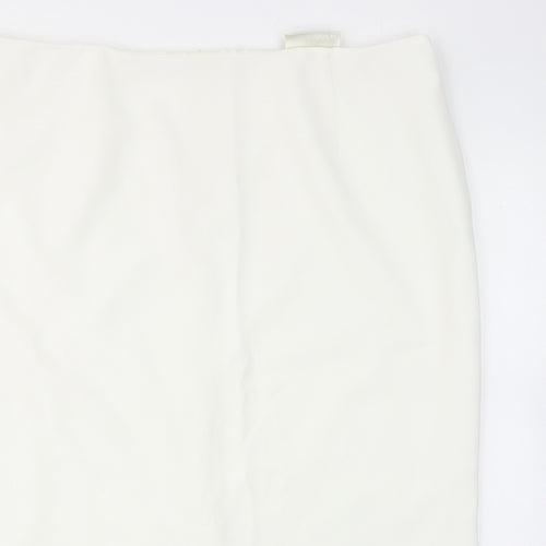 Ann Harvey Womens White Polyester Straight & Pencil Skirt Size 18 Zip