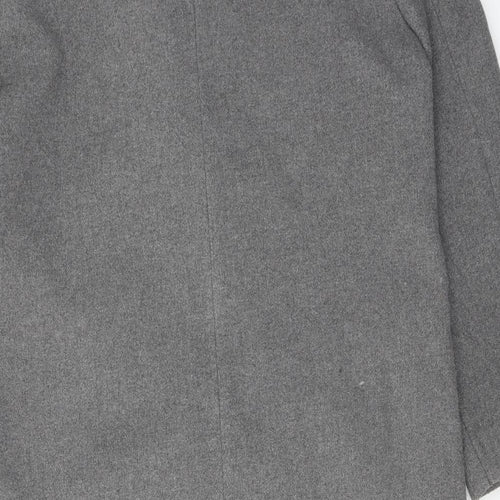 Marks and Spencer Womens Grey Overcoat Coat Size 14 Button