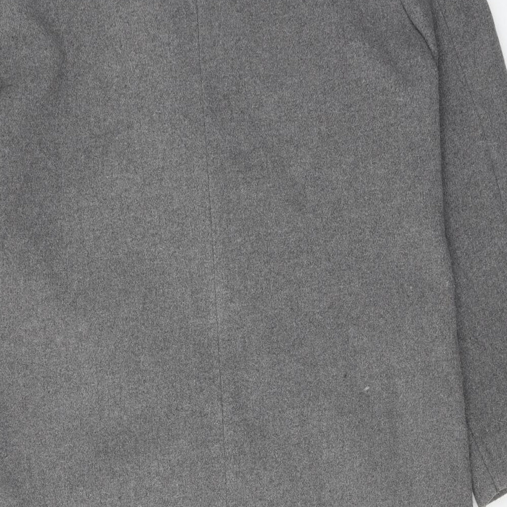 Marks and Spencer Womens Grey Overcoat Coat Size 14 Button