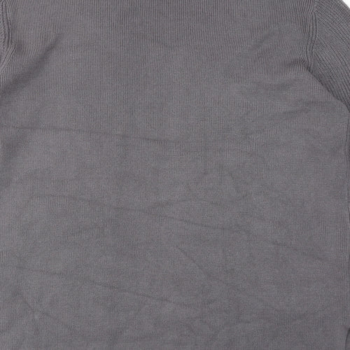 Marks and Spencer Womens Grey V-Neck Viscose Cardigan Jumper Size 16