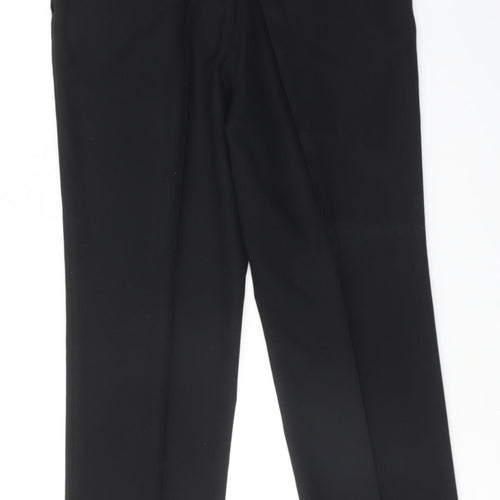 New Look Mens Black Polyester Dress Pants Trousers Size 34 in Regular Zip - Short Length