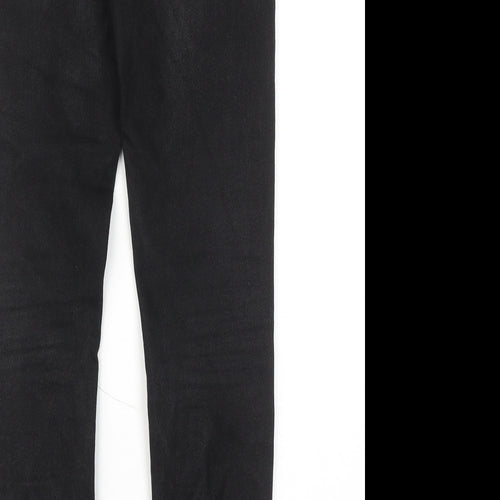 Whistles Womens Black Cotton Skinny Jeans Size 26 in Regular Zip