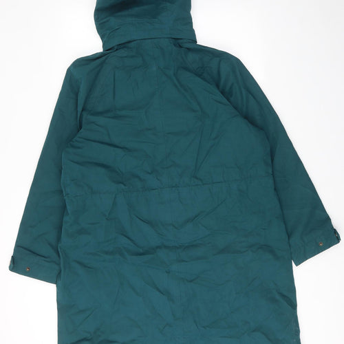 Fat Face Womens Blue Parka Coat Size 16 Zip