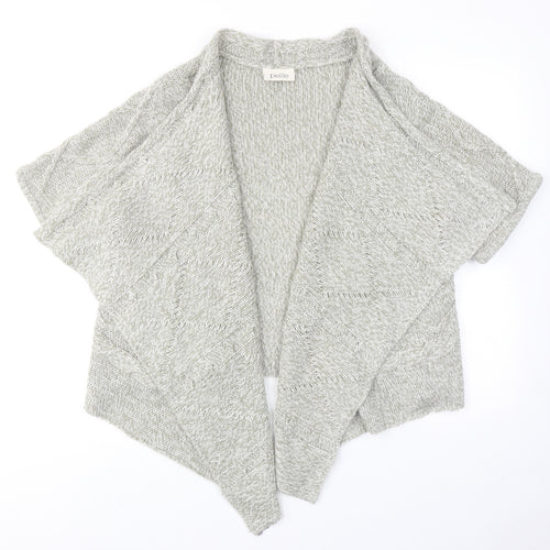 BHS Womens Grey V-Neck Acrylic Cardigan Jumper Size 12