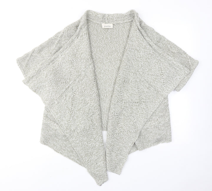 BHS Womens Grey V-Neck Acrylic Cardigan Jumper Size 12