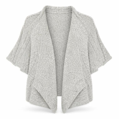 BHS Womens Grey V-Neck Acrylic Cardigan Jumper Size 12