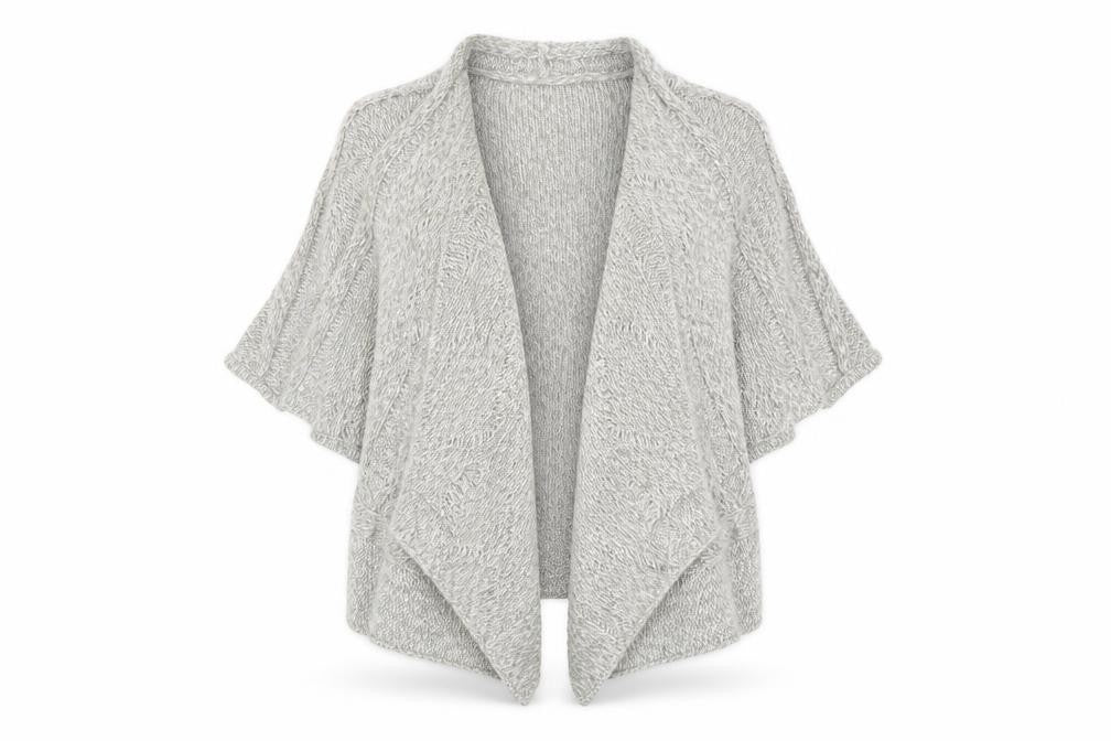BHS Womens Grey V-Neck Acrylic Cardigan Jumper Size 12