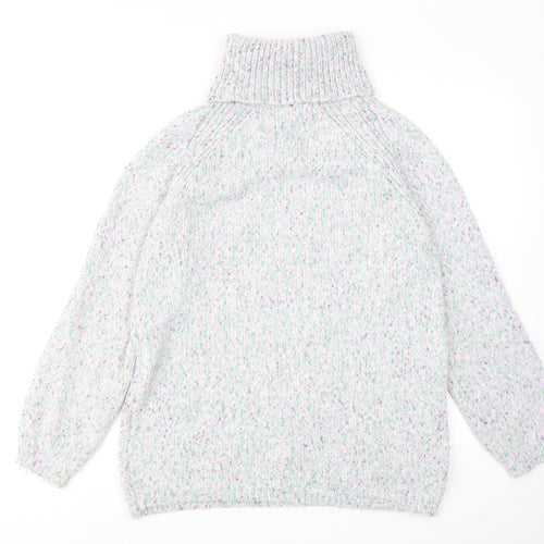 Marks and Spencer Womens Grey Roll Neck Polyester Pullover Jumper Size M