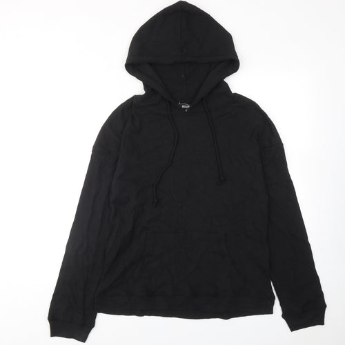 Missguided Womens Black Cotton Pullover Hoodie Size 10 Pullover