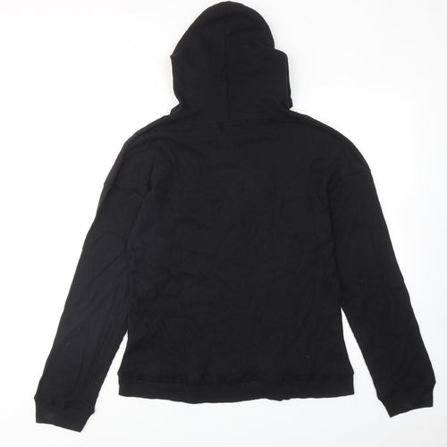 Missguided Womens Black Cotton Pullover Hoodie Size 10 Pullover