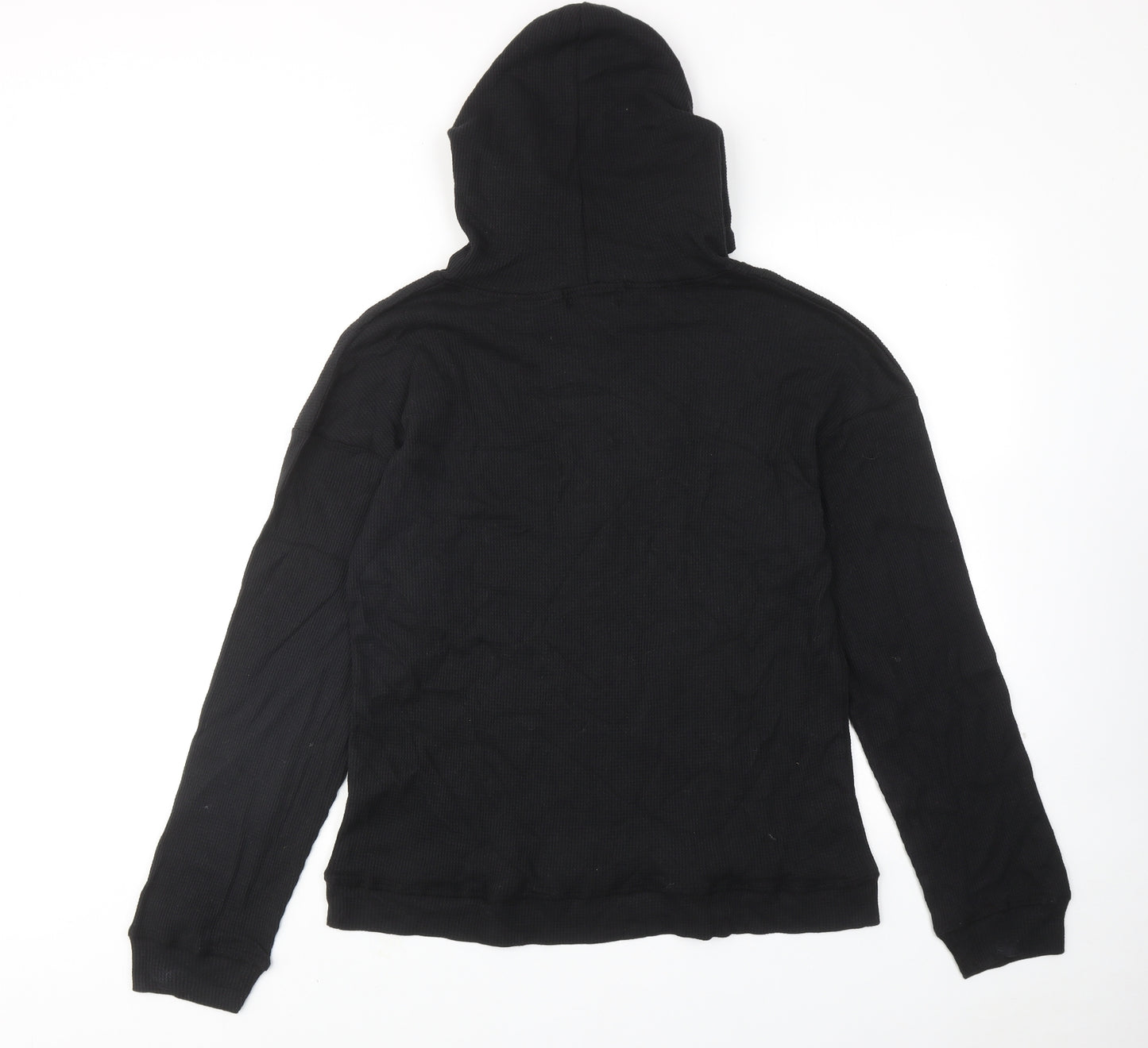 Missguided Womens Black Cotton Pullover Hoodie Size 10 Pullover