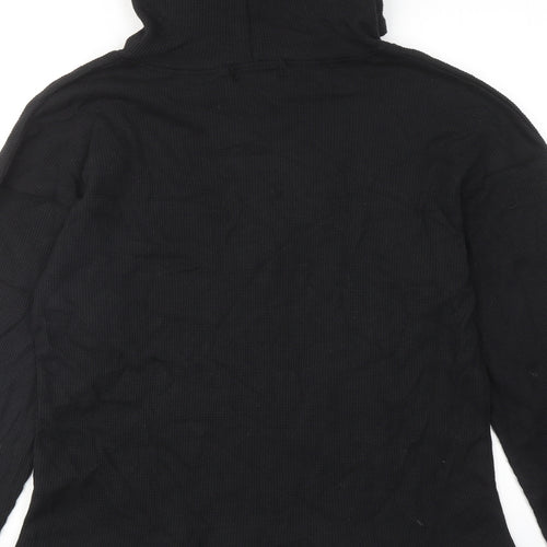 Missguided Womens Black Cotton Pullover Hoodie Size 10 Pullover