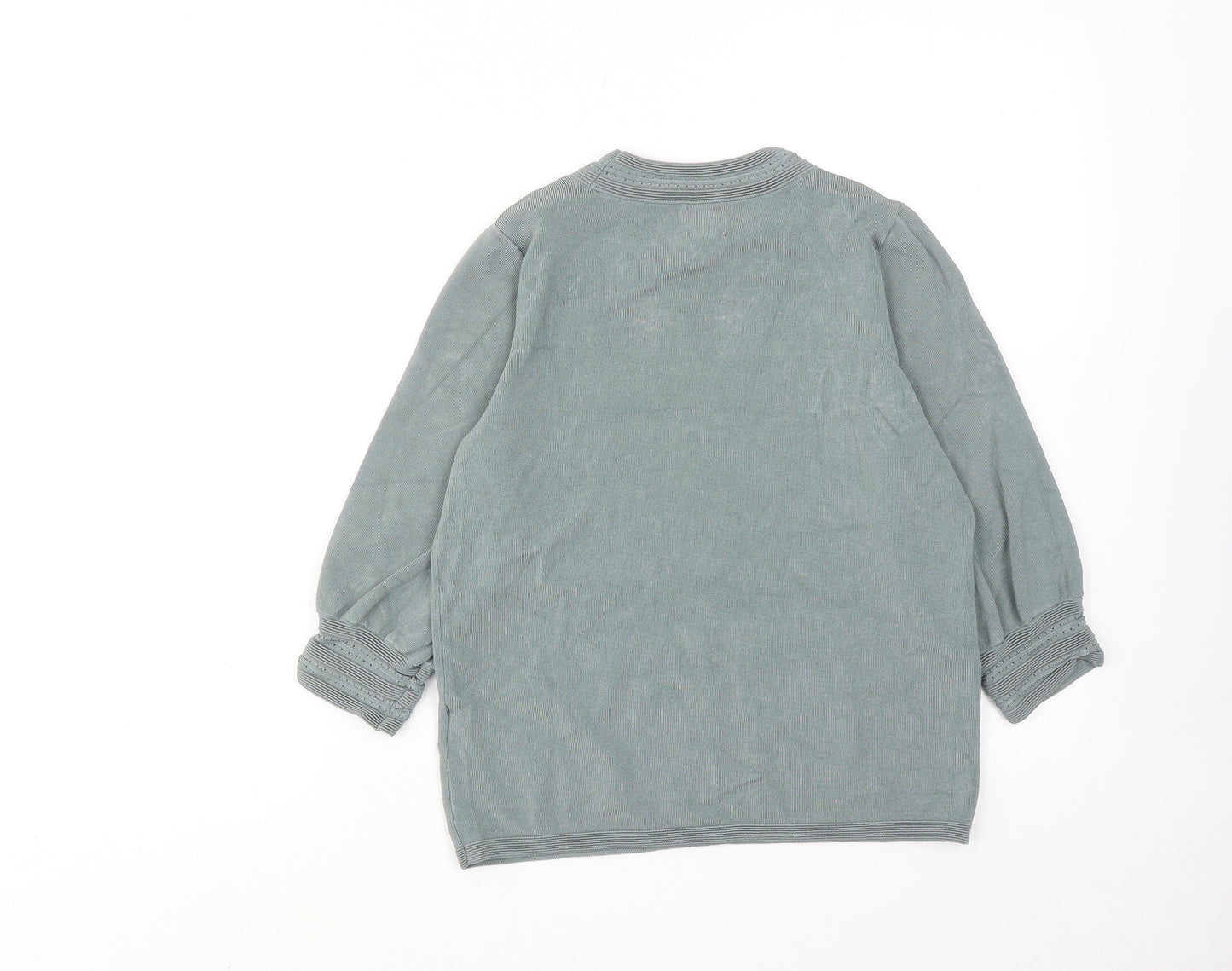 H&M Womens Blue Round Neck Viscose Pullover Jumper Size XS