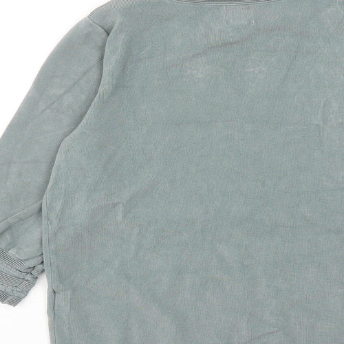 H&M Womens Blue Round Neck Viscose Pullover Jumper Size XS
